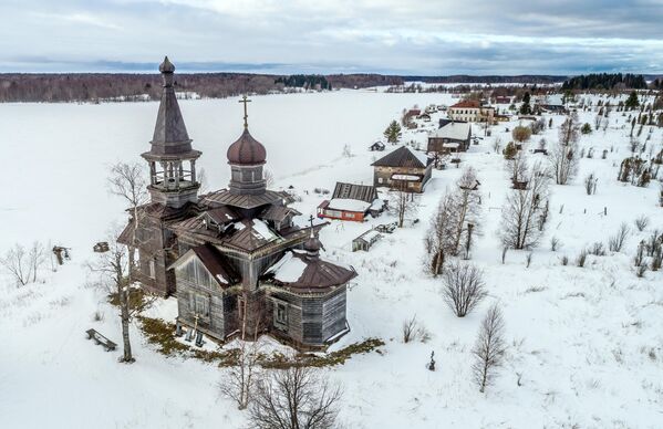 Церковь Иоанна Предтечи в деревне Леликово в Медвежьегорском районе Республики Карелия