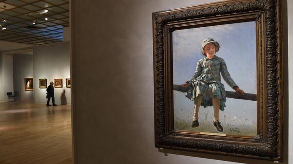Картина Стрекоза на выставке Ильи Репина в Третьяковской галерее на Крымском валу