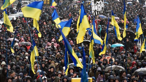 Митингующие в Киеве