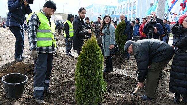 Мероприятия по закладке парка в микрорайоне Фонтаны в Симферополе. 17 марта 2019
