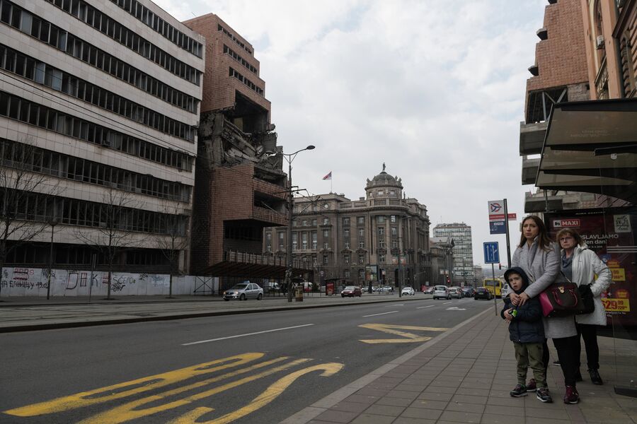 Белград. Здание генштаба с последствиями бомбардировок НАТО