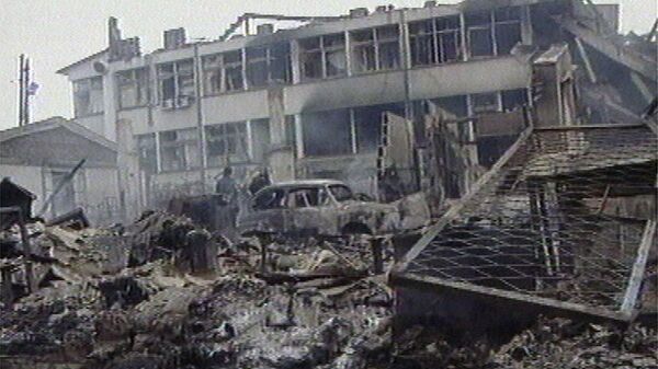 Приштина после бомбардировки. Архивное фото