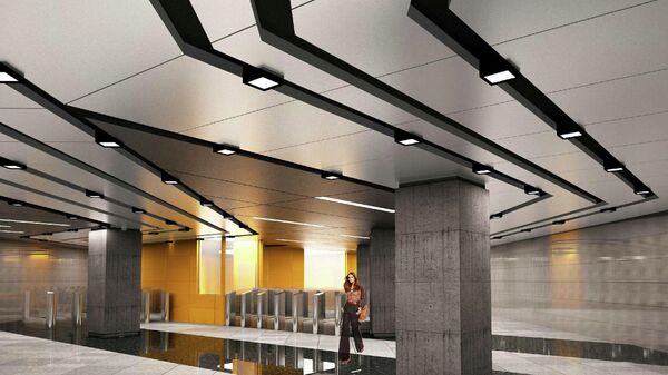 Дизайн-проект станции Зюзино Большой кольцевой линии метро на юго-западе Москвы