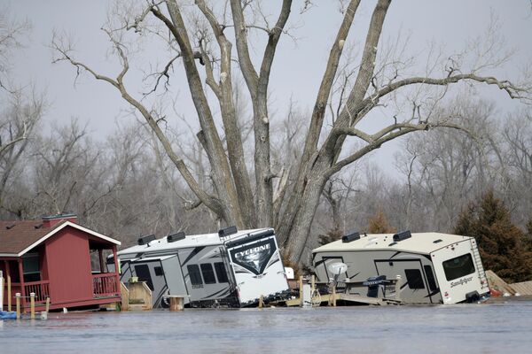 Последствия наводнения в штате Небраска, США