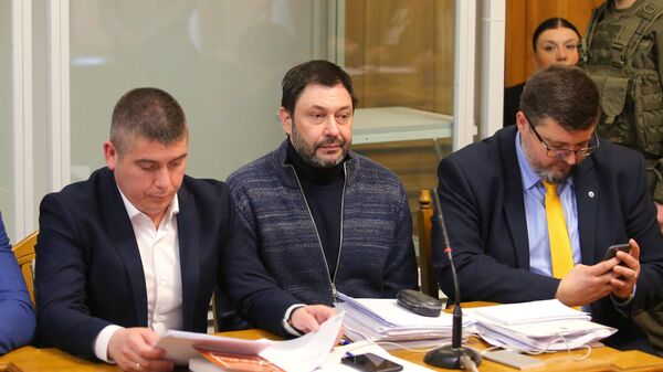 Руководитель портала РИА Новости Украина Кирилл Вышинский в Верховном суде Украины. 20 марта 2019