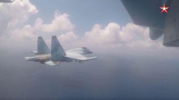 Видео учений Су-35С в Сирии