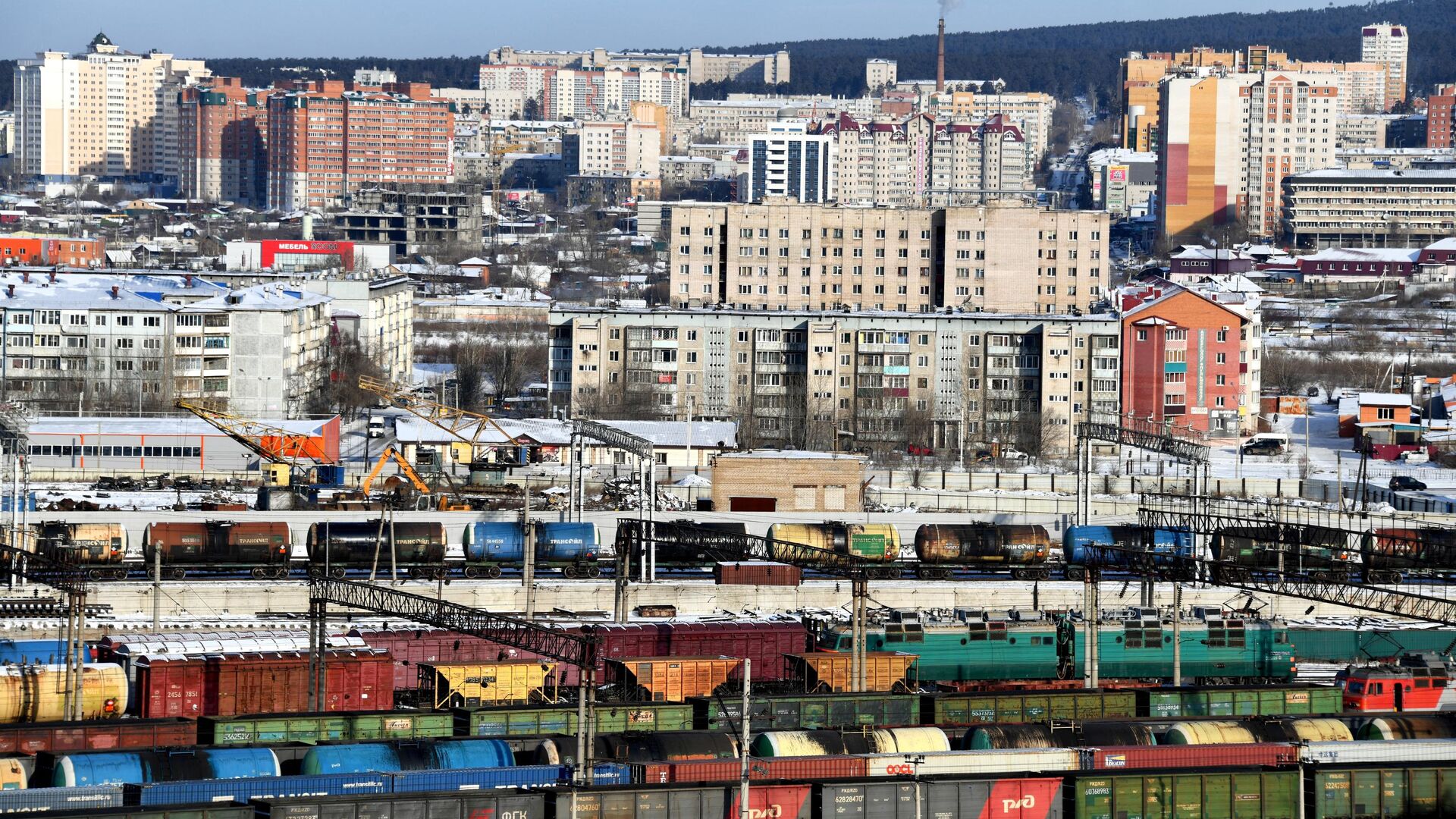 Забайкальская железная дорога Транссибирской магистрали в Чите - РИА Новости, 1920, 14.05.2021