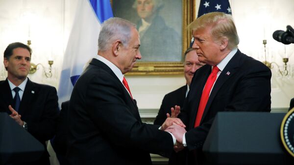 Президент США Дональд Трамп и премьер-министр Израиля Биньямин Нетаньяху в Белом доме в Вашингтоне. 25 марта 201