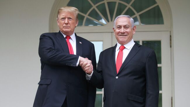 Президент США Дональд Трамп и премьер-министр Израиля Биньямин Нетаньяху в Белом доме в Вашингтоне. 25 марта 2019 