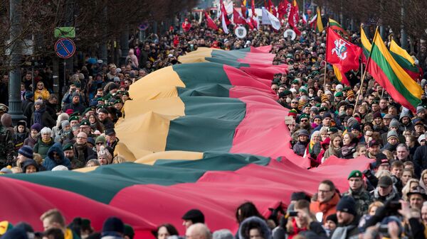 Празднование дня независимости Литвы в Вильнюсе