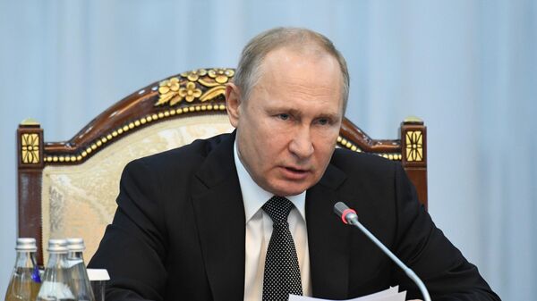 Владимир Путин во время российско-киргизских переговоров. 28 марта 2019