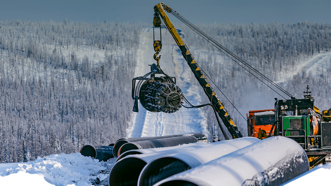 Строительство газопровода Сила Сибири