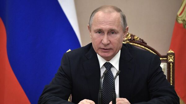 Владимир Путин проводит совещание с постоянными членами Совета безопасности РФ. 29 марта 2019