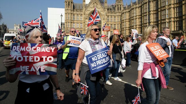 Акция сторонников Brexit в Лондоне