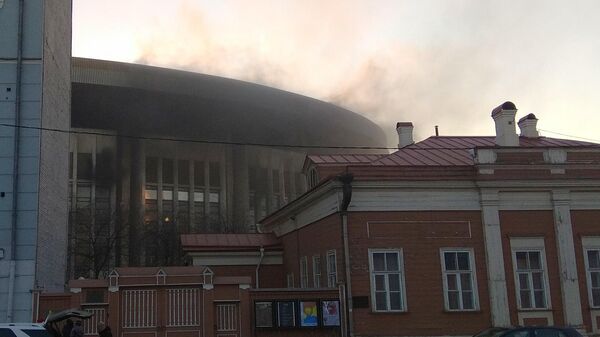 Пожар в СК Олимпийский. 30 марта 2019