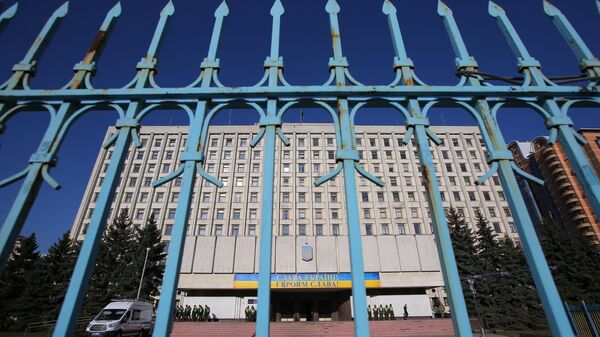 Здание ЦИК Украины в Киеве во время президентских выборов президента Украины