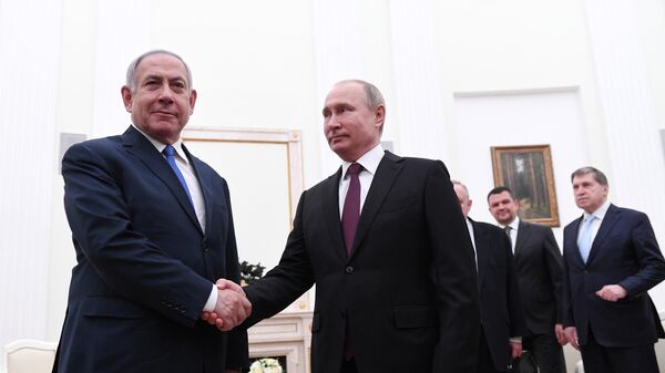 Президент РФ Владимир Путин и премьер-министр Израиля Биньямин Нетаньяху во время встречи. 4 апреля 2019 