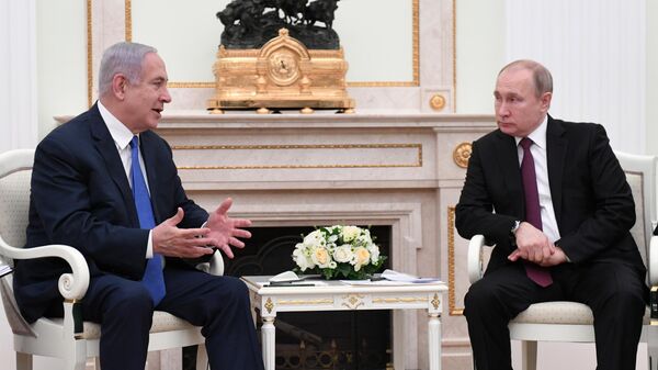 Президент РФ Владимир Путин и премьер-министр Израиля Биньямин Нетаньяху во время встречи. 4 апреля 2019 