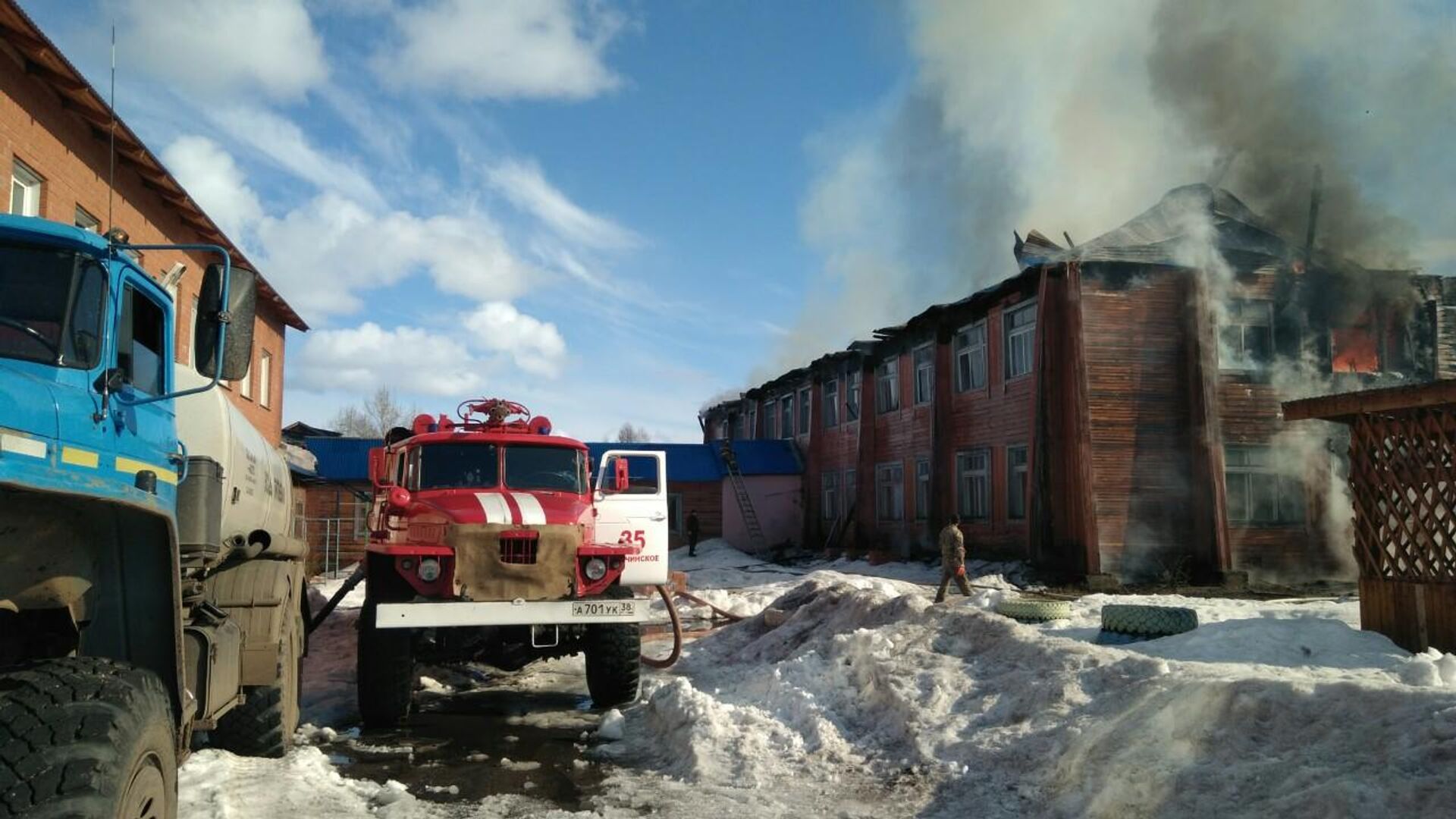 Пожар в Казачинское Иркутской области