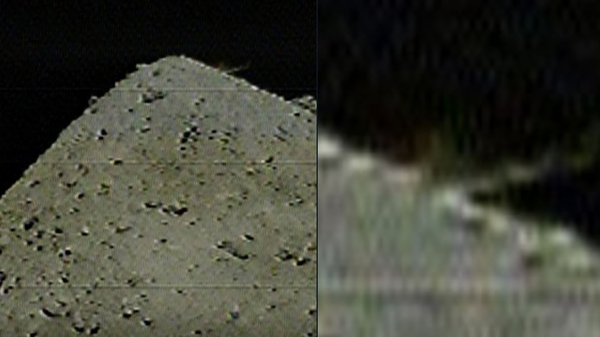 Первые фотографии взрыва на астероиде Рюгю