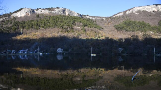 Мангупское озеро в Бахчисарайском районе в Крыму