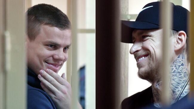 Александр Кокорин и Павел Мамаев в суде. 9 апреля 2019