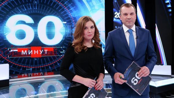 Ольга Скабеева и Евгений Попов в программе 60 минут