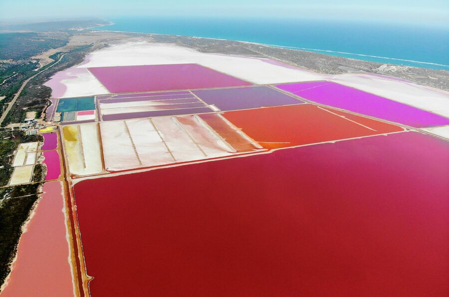 Австралия, минеральное озеро Hutt Lagoon