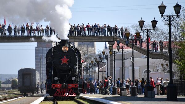 Прибытие Поезда Победы в Керчь
