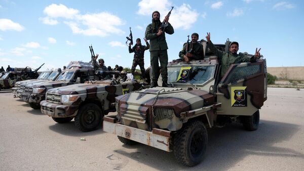 Члены Ливийской национальной армии (ЛНА) под командованием Халифы Хафтара в Бенгази, Ливия