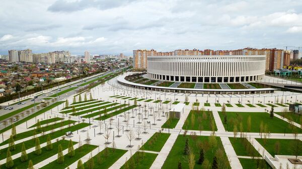 Территория парка возле стадиона ФК Краснодар