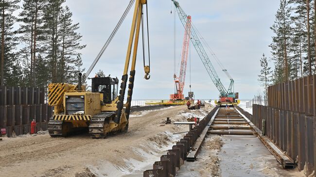 Строительство газопровода Nord Stream-2 на территории России