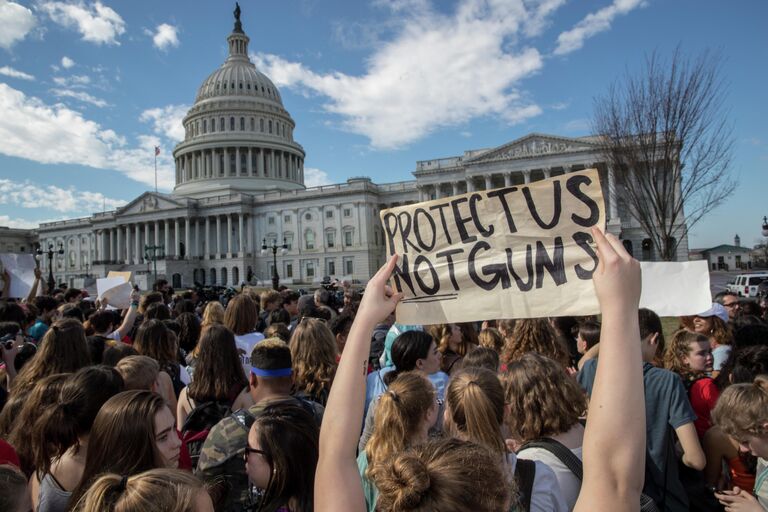 Протест против ношения оружия в Вашингтоне, США Протест против ношения оружия в Вашингтоне, США
