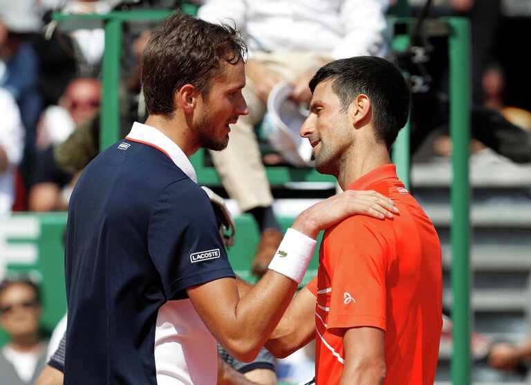 Даниил Медведев и Новак Джокович