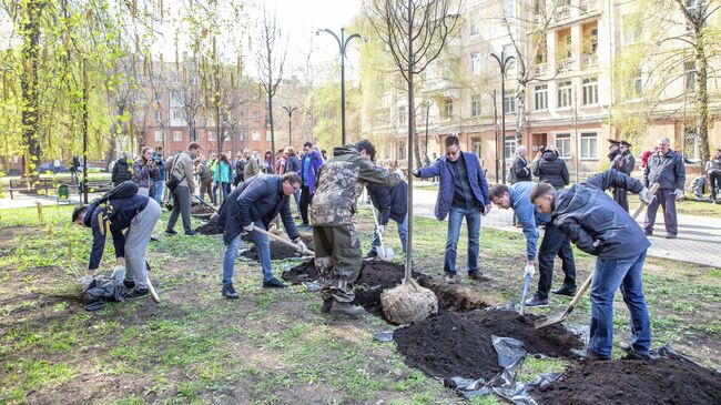 Воронежские депутаты посадили аллею в честь 25-летия парламента региона