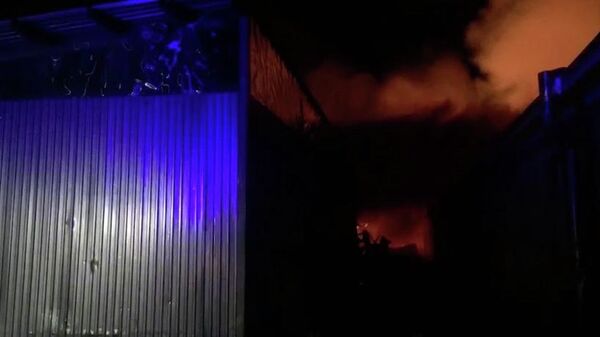 Пожар на складе во Всеволожском районе Ленинградской области. 23 апреля 2019