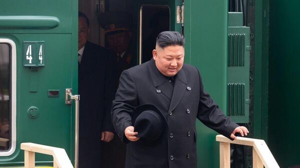 Лидер КНДР Ким Чен Ын на станции Хасан в Приморском крае