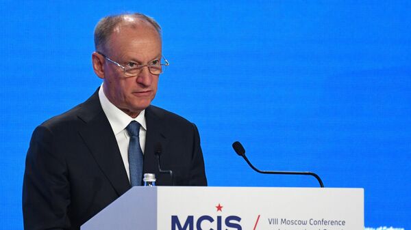 Секретарь Совета безопасности РФ Николай Патрушев выступает на церемонии открытия VIII Московской конференции по международной безопасности