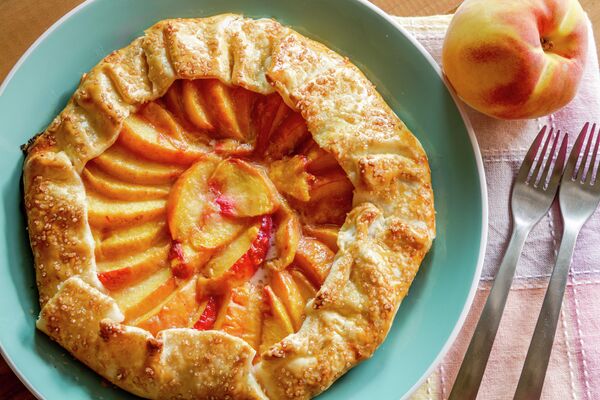 Пирог с персиками Пирог с персиками