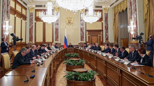 Дмитрий Медведев проводит заседание правительства РФ. 25 апреля 2019