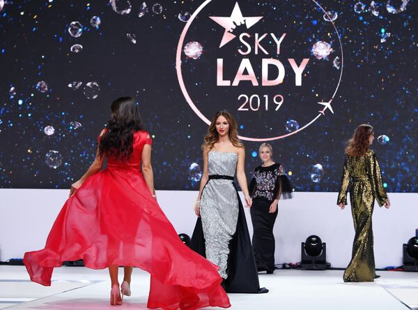 Участницы конкурса красоты Sky Lady 2019 в Москве