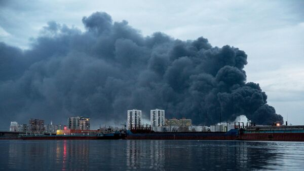 Пожар на заводе Красмаш в Красноярске. 26 апреля 2019
