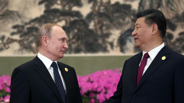 Президент РФ Владимир Путин и председатель Китайской народной республики (КНР) Си Цзиньпин