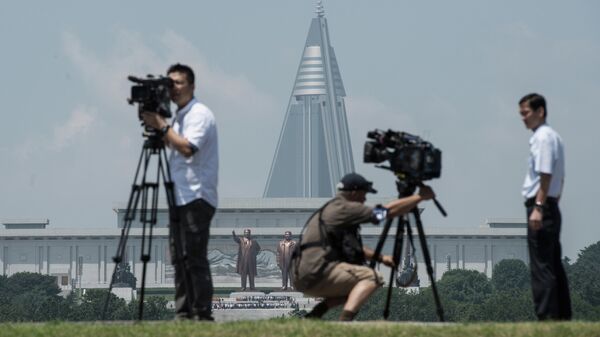 Иностранные журналисты в Пхеньяне