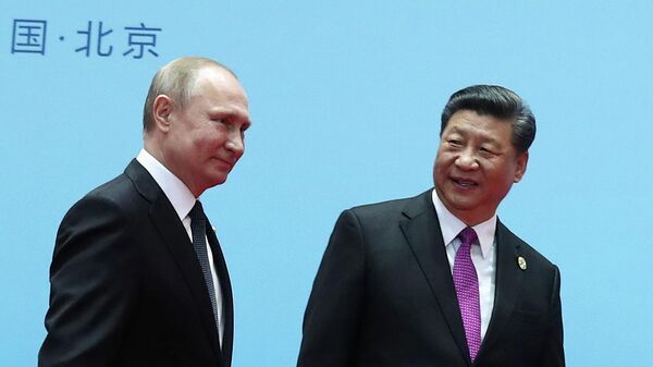 Президент РФ Владимир Путин и председатель КНР Си Цзиньпин