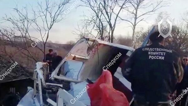 На месте падения легкомоторного самолета Як-18 под Хабаровском