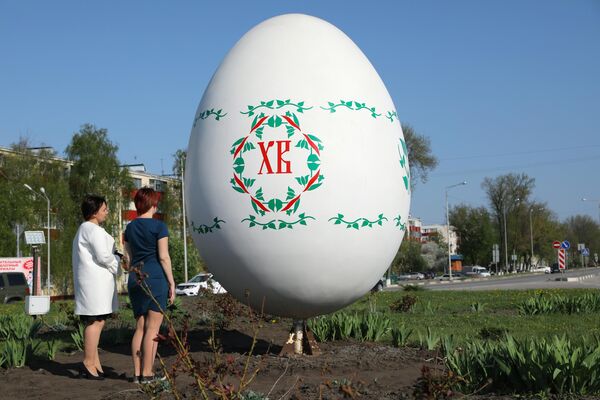 Пасхальное яйцо в поселке Разумное Белгородской области
