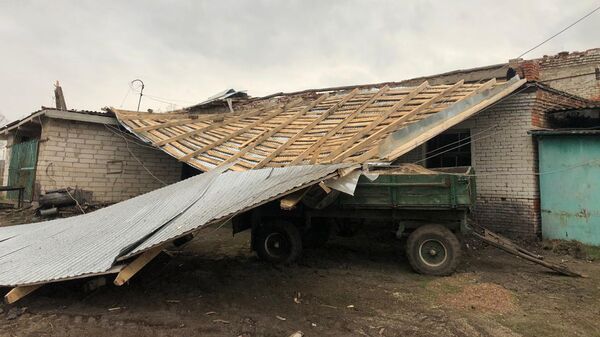 Сорванные ветром крыши в республике Башкортостан. 28 апреля 2019