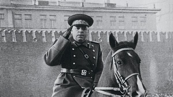  Маршал Советского Союза, дважды Герой Советского Союза Василевский Александр Михайлович на параде Победы 7 ноября 1949 г.