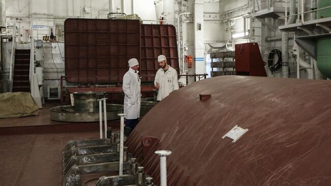 Помещение перегрузки ядерного топлива плавучего энергоблока (ПЭБ) Академик Ломоносов